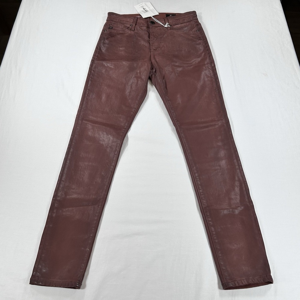 NEW AG Adriano Goldschmied Farrah Hi Rise Skinny Ankle Pants Size 25 Women's Red